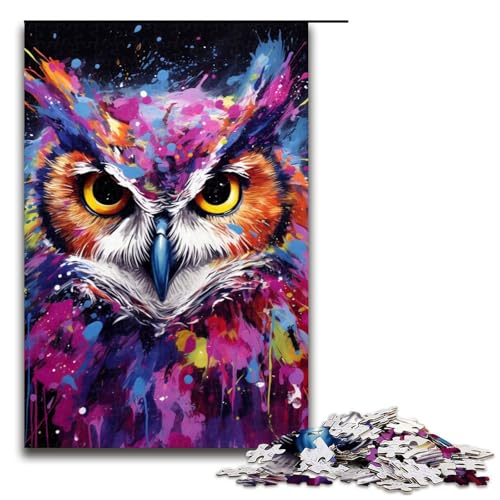 1000teiliges Puzzle FantasyKunst EulenPuzzle für Erwachsene Holzpuzzle Familienspiel 1000 Teile (75 x 50 cm) von ouynngjing