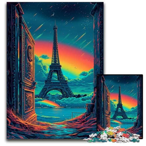 1000teiliges Puzzle Frankreich Eiffelturm Holzpuzzle für Erwachsene Spaß für zu Hause Aktivitäten Geburtstagsgeschenk Reisegeschenke 1000 PCS (75 x 50 cm) von ouynngjing