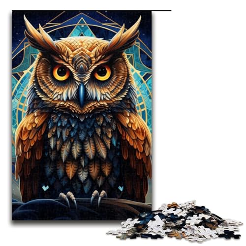 1000teiliges Puzzle GalaxieEule Puzzle für Erwachsene Holzpuzzle Familienspiel 1000 Teile (75 x 50 cm) von ouynngjing
