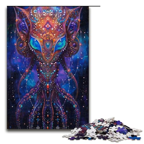 1000teiliges Puzzle Lernspiele Bunte OktopusPuzzles für Erwachsene Holzpuzzle für Familienspaß und Spieleabende 1000 Teile (75 x 50 cm) von ouynngjing