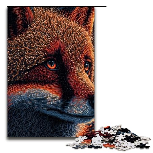1000teiliges Puzzle Lernspiele FantasyFuchsPuzzle für Erwachsene Holzpuzzle für Familienspaß und Spieleabend 1000 Teile (75 x 50 cm) von ouynngjing