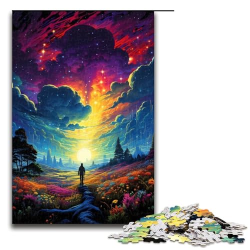 1000teiliges Puzzle Lernspiele wunderschöne Fantasielandschaft Puzzles für Erwachsene Holzpuzzle für Familienspaß und Spieleabend 1000 Teile (75 x 50 cm) von ouynngjing
