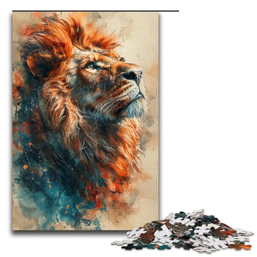 1000teiliges Puzzle LöwenPuzzle für Erwachsene Holzpuzzle Familienspiele 1000 Teile (75 x 50 cm) von ouynngjing