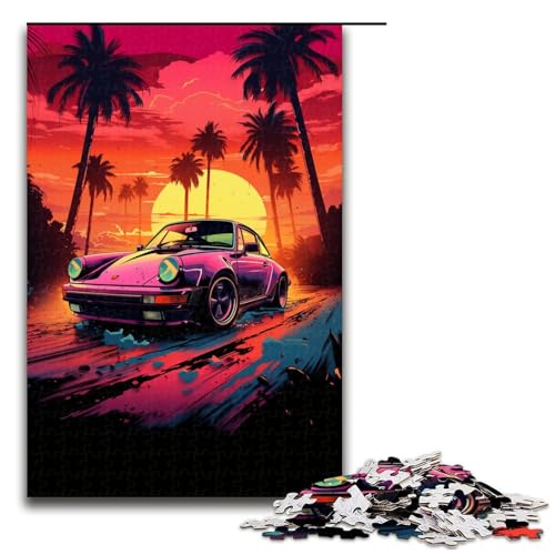 1000teiliges Puzzle NeonSportwagenPuzzle für Erwachsene Holzpuzzle anspruchsvolles Spiel 1000 Teile (75 x 50 cm) von ouynngjing