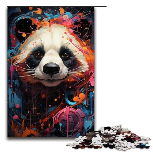 1000teiliges Puzzle bunter roter Panda für Erwachsene und Kinder Holzpuzzle pädagogisches Spielzeug zum Stressabbau Puzzle 1000 Teile (75 x 50 cm) von ouynngjing