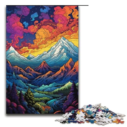 1000teiliges Puzzle für Erwachsene Arctic_Granite_Mountai Holzpuzzle für Erwachsene Lernspiel Herausforderungsspielzeug 1000 Teile (38 x 26 cm) von ouynngjing