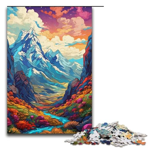 1000teiliges Puzzle für Erwachsene Arctic_Granite_Mountai Puzzle für Erwachsene Holzpuzzle anspruchsvolles Spiel 1000 Teile (38 x 26 cm) von ouynngjing