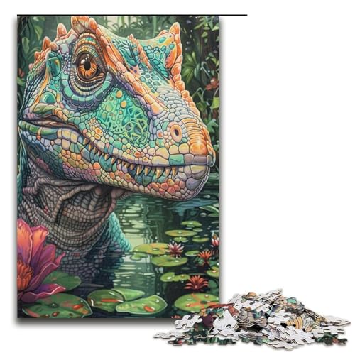 1000teiliges Puzzle für Erwachsene DinosaurierPuzzle Geburtstagsgeschenk für Teenager ab 14 Jahren 1000 Teile (38 x 26 cm) von ouynngjing