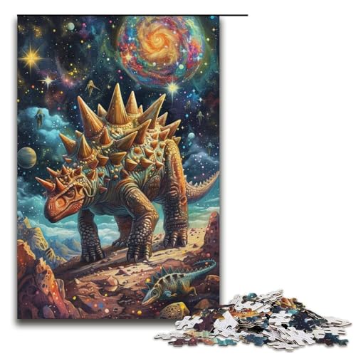 1000teiliges Puzzle für Erwachsene DinosaurierPuzzle für Kinder Holzpuzzle Lernspiel für Erwachsene 1000 Teile (38 x 26 cm) von ouynngjing