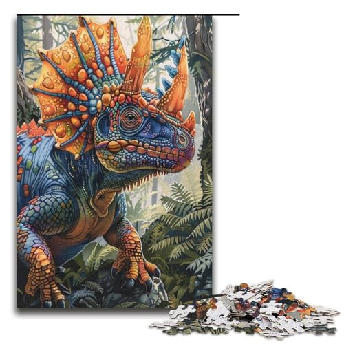 1000teiliges Puzzle für Erwachsene DinosaurierPuzzle praktisches Spiel 1000 Teile (38 x 26 cm) von ouynngjing