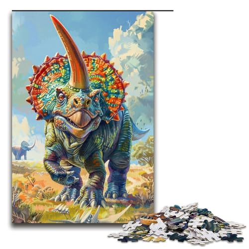 1000teiliges Puzzle für Erwachsene DinosaurierPuzzle praktisches Spiel 1000 Teile (75 x 50 cm) von ouynngjing