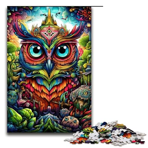 1000teiliges Puzzle für Erwachsene FantasyArtEulenPuzzle Geburtstagsgeschenk für Teenager ab 14 Jahren 1000 Teile (75 x 50 cm) von ouynngjing