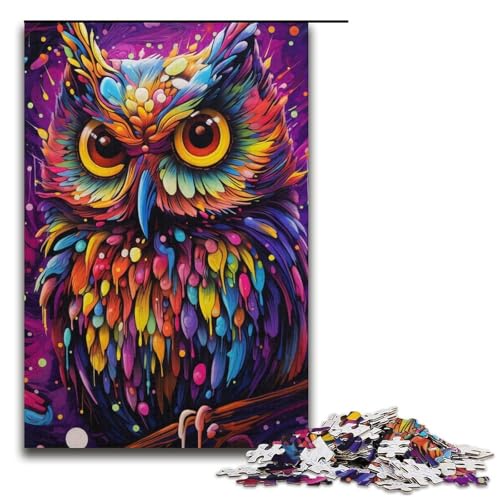 1000teiliges Puzzle für Erwachsene FantasyArtEulenPuzzlespiel perfekte Dekoration für Teenager ab 14 Jahren 1000 Teile (38 x 26 cm) von ouynngjing