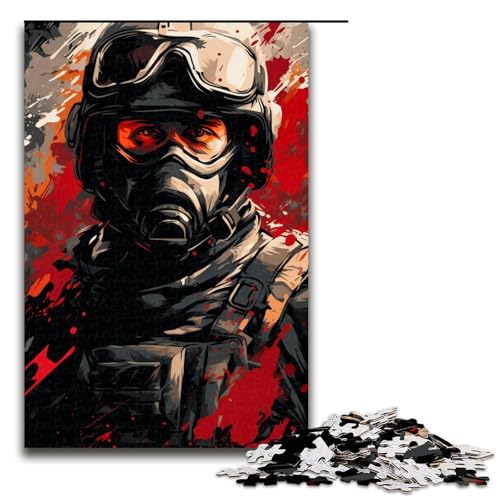 1000teiliges Puzzle für Erwachsene Farbpuzzle „Spezialeinheiten“ praktisches Spiel 1000 Teile (75 x 50 cm) von ouynngjing
