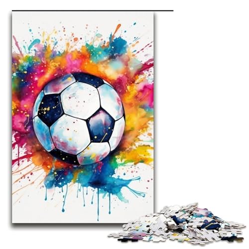 1000teiliges Puzzle für Erwachsene FußballSportPuzzle für Kinder Holzpuzzle Lernspiel für Erwachsene 1000 Teile (75 x 50 cm) von ouynngjing