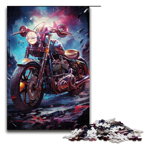 1000teiliges Puzzle für Erwachsene GalaxienMotorräder Holzpuzzle Lernspiel für Erwachsene Herausforderungsspielzeug 1000 Teile (75 x 50 cm) von ouynngjing