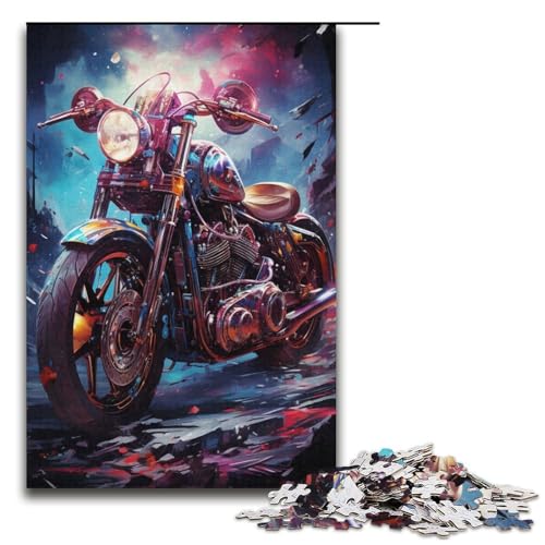 1000teiliges Puzzle für Erwachsene GalaxienMotorräder Puzzle für Erwachsene Holzpuzzle anspruchsvolles Spiel 1000 Teile (38 x 26 cm) von ouynngjing