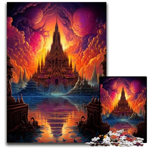 1000teiliges Puzzle für Erwachsene Großer Palast von Thailand pädagogisches Denkspiel künstlerische Heim und Bürodekoration ab Alter 1000 PCS (38 x 26 cm) von ouynngjing