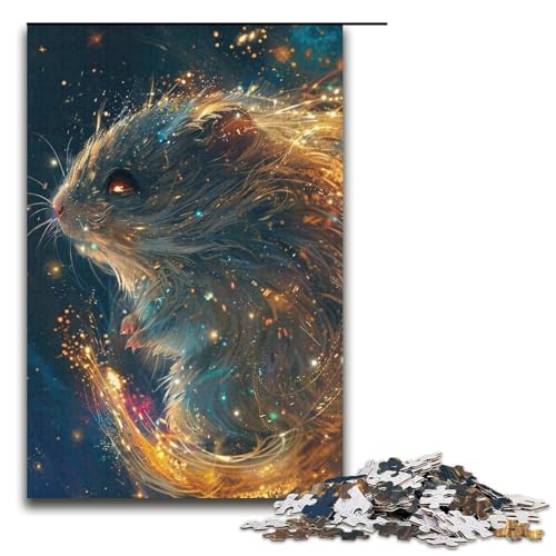1000teiliges Puzzle für Erwachsene HamsterTier Holzpuzzle Lernspiel für Erwachsene Herausforderungsspielzeug 1000 Teile (38 x 26 cm) von ouynngjing