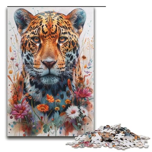 1000teiliges Puzzle für Erwachsene LeopardenPuzzle Geburtstagsgeschenk für Teenager ab 14 Jahren 1000 Teile (38 x 26 cm) von ouynngjing