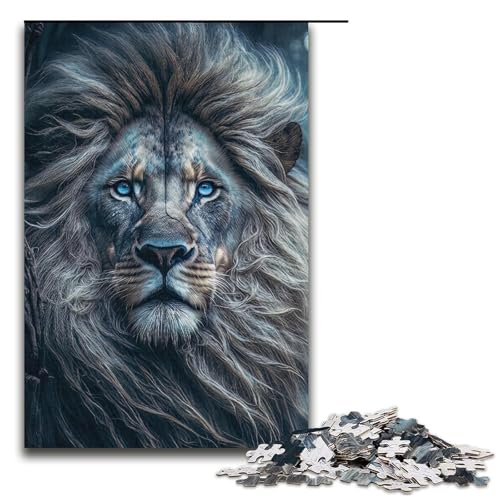 1000teiliges Puzzle für Erwachsene Löwen Holzpuzzle Lernspiel für Erwachsene Herausforderungsspielzeug 1000 Teile (38 x 26 cm) von ouynngjing