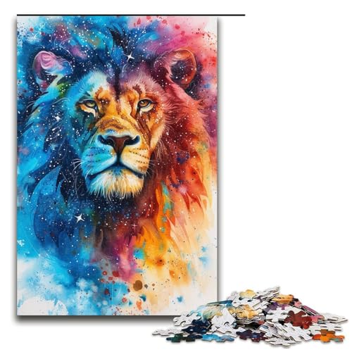 1000teiliges Puzzle für Erwachsene LöwenPuzzle – anspruchsvolles Spiel EIN Kunstwerk geeignet für Jugendliche ab 14 Jahren 1000 Teile (75 x 50 cm) von ouynngjing