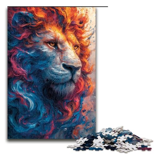 1000teiliges Puzzle für Erwachsene LöwenPuzzle für Erwachsene Holzpuzzle anspruchsvolles Spiel 1000 Teile (75 x 50 cm) von ouynngjing