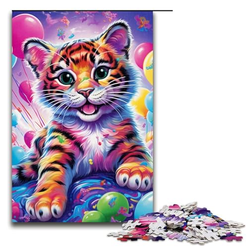 1000teiliges Puzzle für Erwachsene Magic Art Tiger Puzzle praktisches Spiel 1000 Teile (75 x 50 cm) von ouynngjing