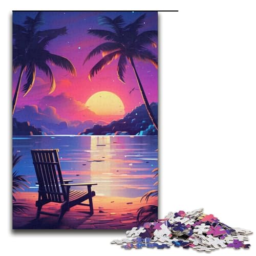 1000teiliges Puzzle für Erwachsene NachtsommerPuzzle Lernspiel Herausforderung Spielzeug Kunstwerk Geschenk 1000 Teile (38 x 26 cm) von ouynngjing