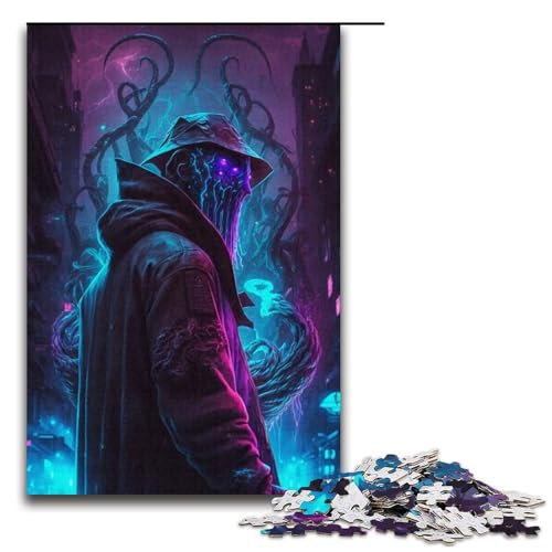 1000teiliges Puzzle für Erwachsene Octopus Monsters1 Puzzle für Erwachsene Holzpuzzle anspruchsvolles Spiel 1000 Teile (38 x 26 cm) von ouynngjing