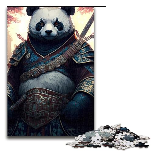 1000teiliges Puzzle für Erwachsene PandaKrieger Lernspiel Herausforderung Spielzeug Kunstwerk Geschenk 1000 Teile (75 x 50 cm) von ouynngjing