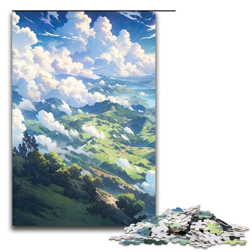1000teiliges Puzzle für Erwachsene Peak Cloud Cover Puzzlespiel perfekte Dekoration für Teenager ab 14 Jahren 1000 Teile (75 x 50 cm) von ouynngjing