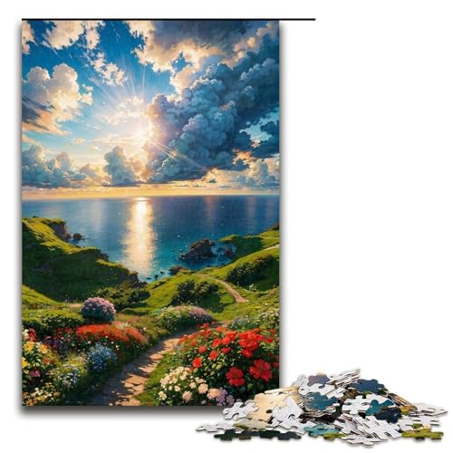 1000teiliges Puzzle für Erwachsene Seeblumen Puzzle für Lernspiele Herausforderung Spielzeug Kunstwerk Geschenk 1000 PCS (75 x 50 cm) von ouynngjing