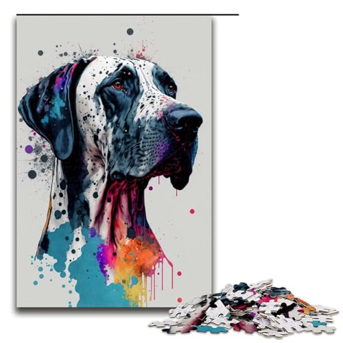 1000teiliges Puzzle für Erwachsene buntes BeaglePuzzle praktisches Spiel 1000 Teile (75 x 50 cm) von ouynngjing