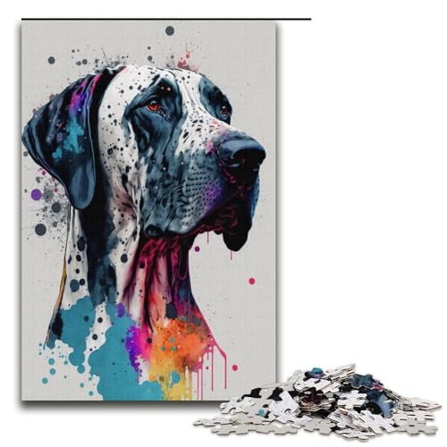 1000teiliges Puzzle für Erwachsene buntes BeaglePuzzlespiel perfekte Dekoration für Teenager ab 14 Jahren 1000 Teile (38 x 26 cm) von ouynngjing
