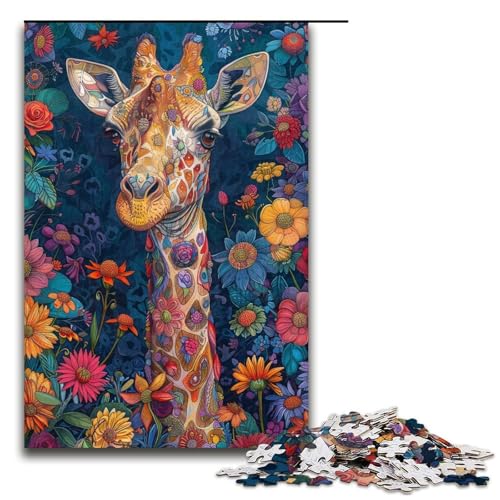 1000teiliges Puzzle für Erwachsene buntes GiraffenPuzzle praktisches Spiel 1000 Teile (75 x 50 cm) von ouynngjing