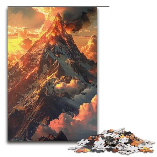 1000teiliges Puzzle für Erwachsene buntes VulkanPuzzle praktisches Spiel 1000 Teile (38 x 26 cm) von ouynngjing