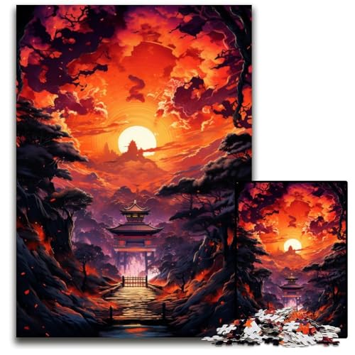 1000teiliges Puzzle für Erwachsene der Fushimi InariTaishaSchrein ist EIN farbenfrohes Puzzle EIN pädagogisches Denkspiel eine künstlerische Heim und Bürodekoration ab 1000 Teilen (38 x 26 cm) von ouynngjing