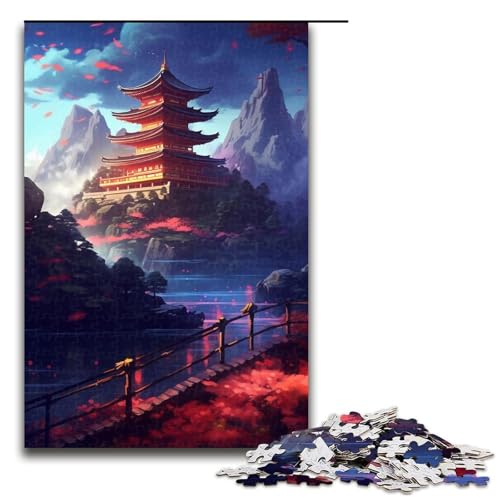 1000teiliges Puzzle für Erwachsene farbenfrohe AlienLandschaft Puzzle für Erwachsene Holzpuzzle anspruchsvolles Spiel 1000 Teile (75 x 50 cm) von ouynngjing