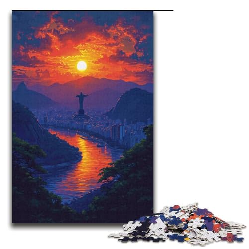 1000teiliges Puzzle für Erwachsene farbenfrohe christliche Statuen Puzzle für Lernspiele Herausforderung Spielzeug Kunstwerk Geschenk 1000 Teile (38 x 26 cm) von ouynngjing