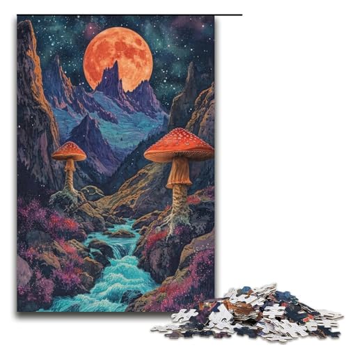 1000teiliges Puzzle für Erwachsene farbenfrohes PilzwaldPuzzle praktisches Spiel 1000 Teile (38 x 26 cm) von ouynngjing