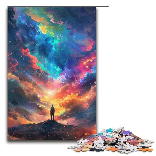 1000teiliges Puzzle für Erwachsene farbenfrohes UniversumPuzzle Geburtstagsgeschenk für Teenager ab 14 Jahren 1000 Teile (75 x 50 cm) von ouynngjing