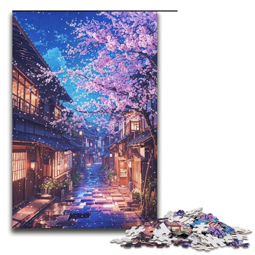 1000teiliges Puzzle für Erwachsene friedlicher Wasserfall Holzpuzzle Lernspiel für Erwachsene Herausforderungsspielzeug 1000 Teile (38 x 26 cm) von ouynngjing