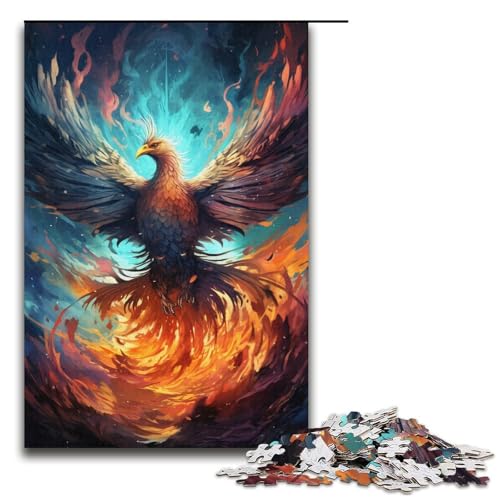 1000teiliges Puzzle für Erwachsene geheimnisvolles FantasyPhönixPuzzle für Erwachsene Holzpuzzle anspruchsvolles Spiel 1000 Teile (38 x 26 cm) von ouynngjing
