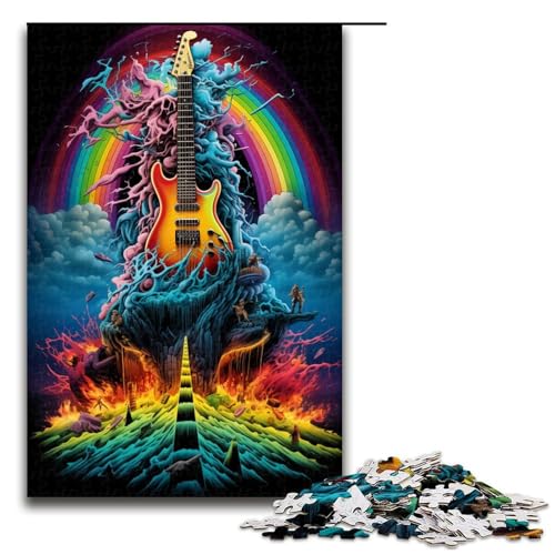 1000teiliges Puzzle für Erwachsene magisches GitarrenPuzzlespiel perfekte Dekoration für Teenager ab 14 Jahren 1000 Teile (75 x 50 cm) von ouynngjing
