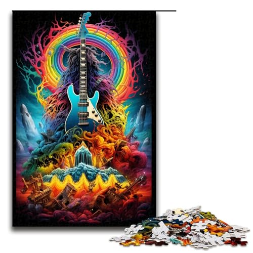 1000teiliges Puzzle für Erwachsene magisches Gitarrenspiel ganze Familie 1000 Teile (75 x 50 cm) von ouynngjing