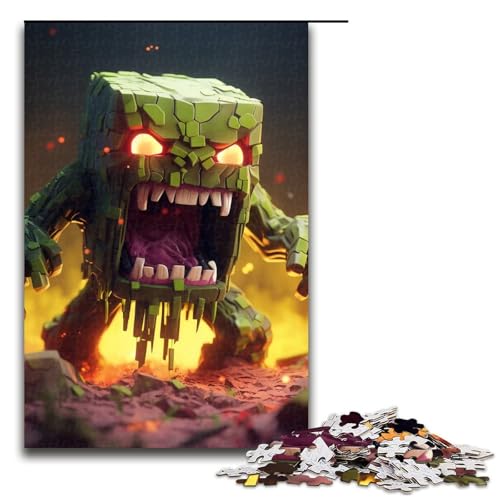 1000teiliges Puzzle für Erwachsene süßes MonsterBabyPuzzle für Erwachsene Holzpuzzle anspruchsvolles Spiel 1000 Teile (75 x 50 cm) von ouynngjing