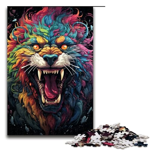 1000teiliges Puzzle geheimnisvolles Gemälde TierPuzzle für Erwachsene Holzpuzzle Familienspiele 1000 Teile (75 x 50 cm) von ouynngjing