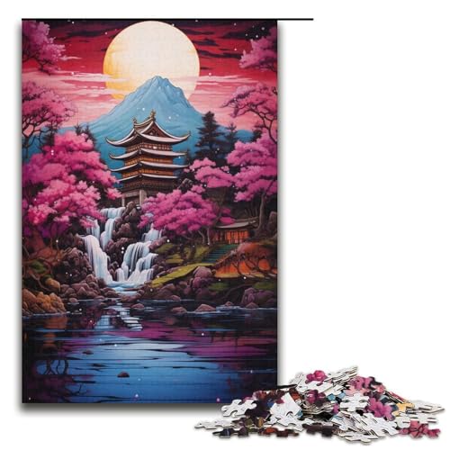 1000teiliges Puzzle mit Bergen im asiatischen Stil für Erwachsene. Puzzle als Geschenk geeignet für Jugendliche ab 14 Jahren. 1000 Teile (38 x 26 cm) von ouynngjing