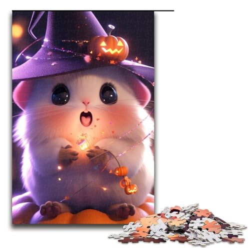 1000teiliges Puzzle mit HalloweenElf Holzpuzzle Lernspiele Heimdekoration 1000 Teile (75 x 50 cm) von ouynngjing